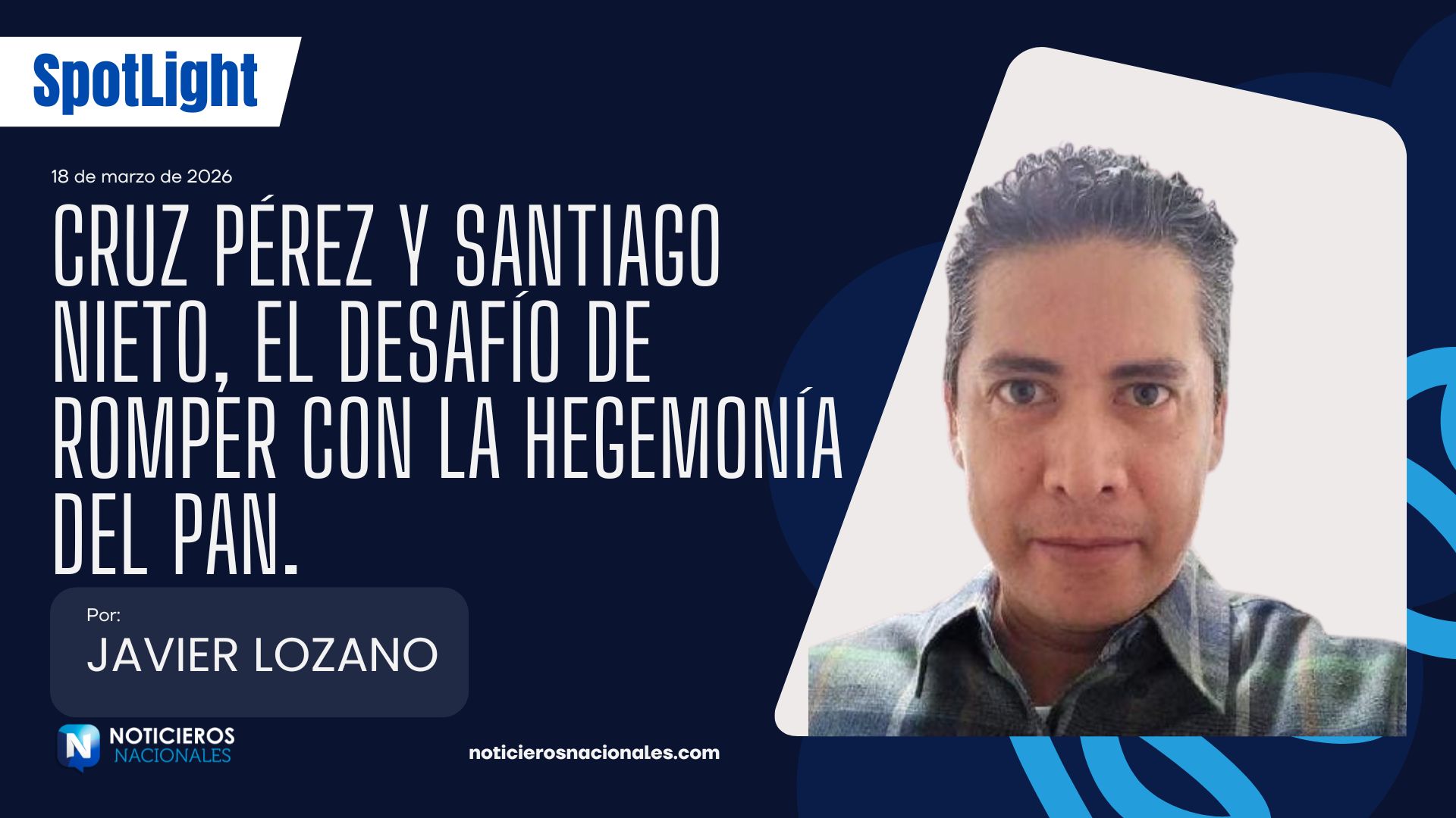 Cruz Pérez y Santiago Nieto, el desafío de romper con la hegemonía del PAN. - Javier Lozano