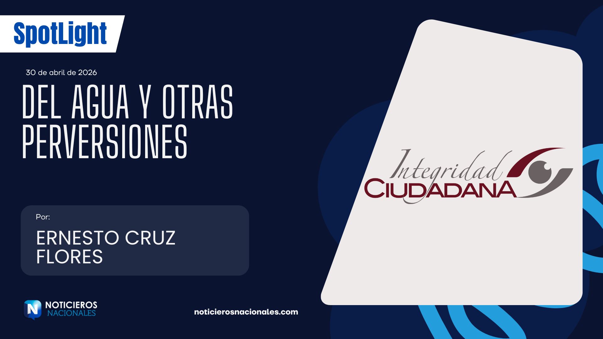 Del agua y otras perversiones